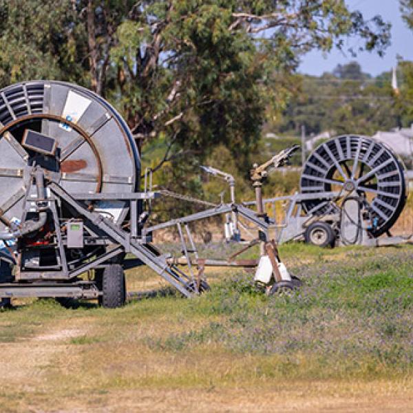 Hard Hose Irrigator at Tamworth NSW.