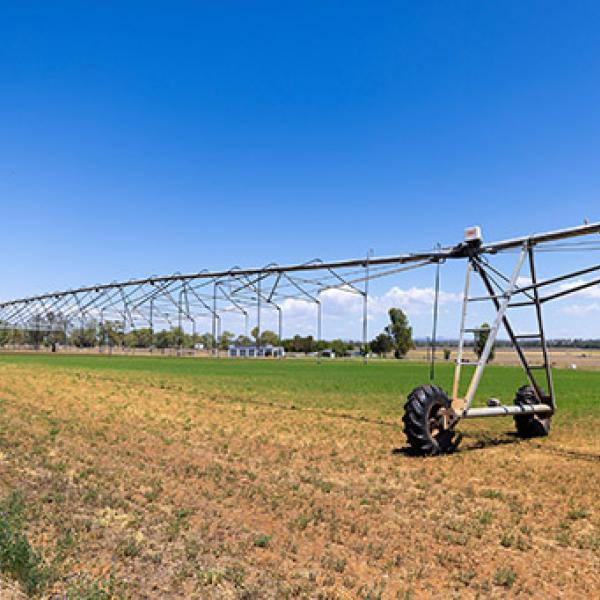Irrigation boom at Attunga, NSW.